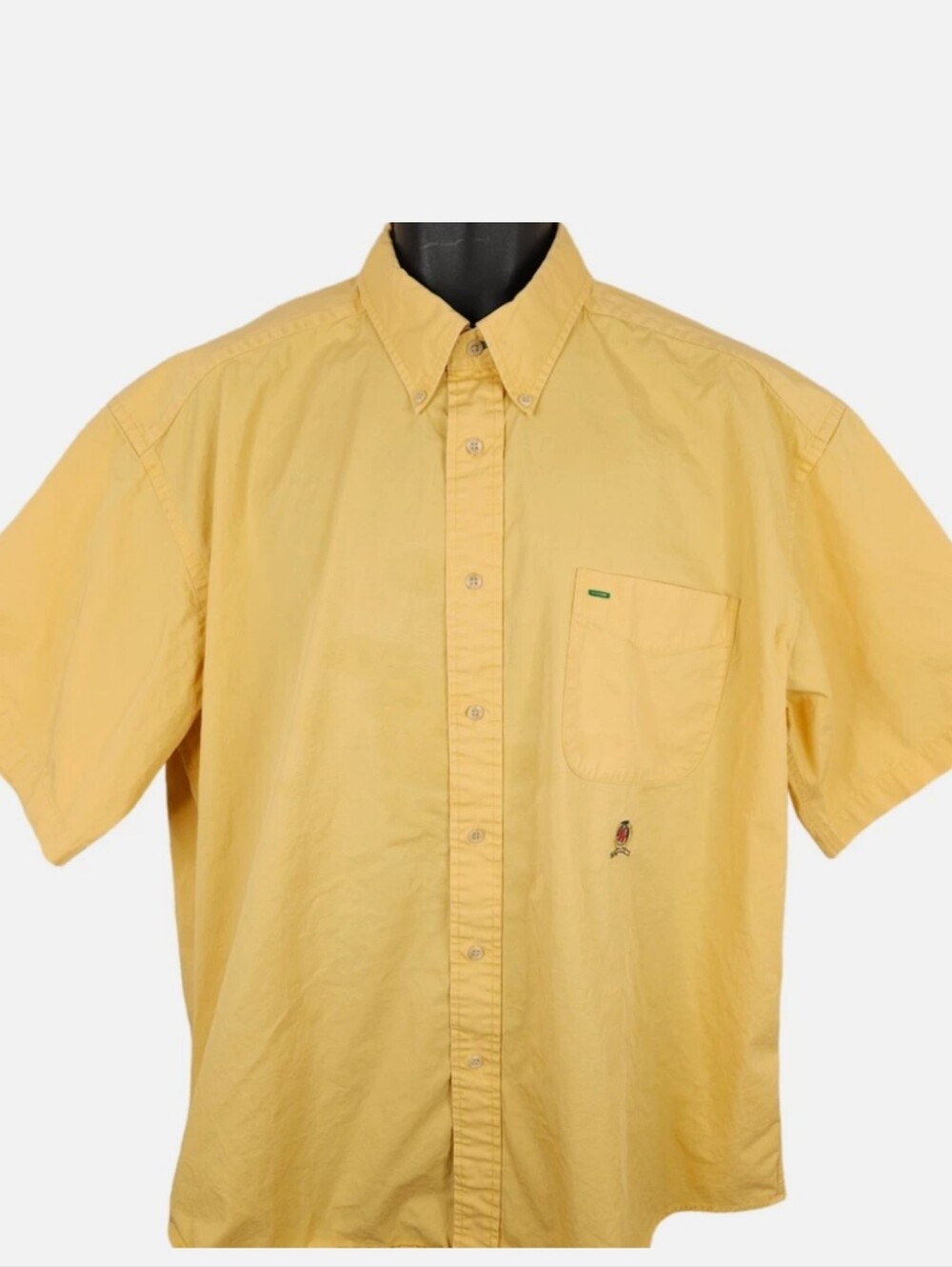 Tommy Hilfiger Yellow Short-Sleeve Button-Down Shirt
